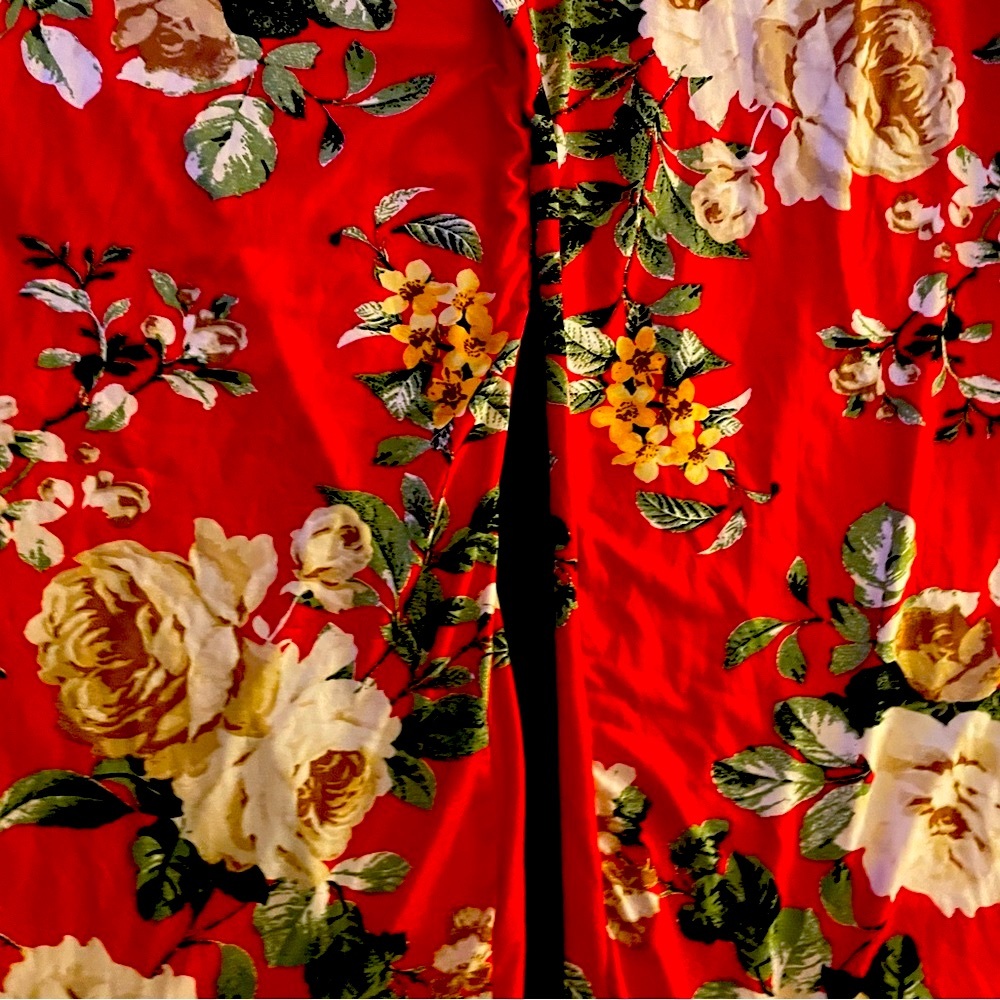 Elegant Floral Red Jumpsuit - Picture 5 of 13